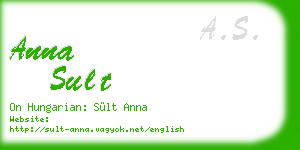 anna sult business card